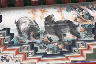 photo,material,free,landscape,picture,stock photo,Creative Commons,Yang's painting Summer Palace, Bear, BEAR, Ink Paintings, Decoration