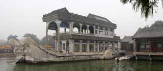 Foto, materiell, befreit, Landschaft, Bild, hat Foto auf Lager,Sommerpalast der Qing-Yan Fang, Schiff, Kniglich, Das Bauen von Wasser, 