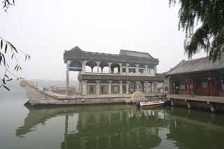 fotografia, materiale, libero il panorama, dipinga, fotografia di scorta,Estate Palazzo dei Qing Yan Fang, Nave, Regio, Acqua che costruisce, 