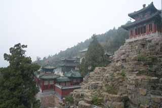 photo,material,free,landscape,picture,stock photo,Creative Commons,Summer Palace Architecture, Boundae Pavilion, Ishigaki, Mountain, Slope