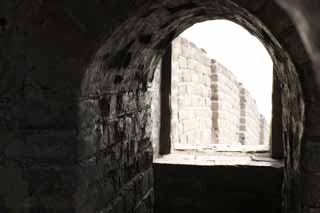 foto,tela,gratis,paisaje,fotografa,idea,Gran Muralla ventana, Paredes, Castillo de Lou, Ladrillo, Barrera