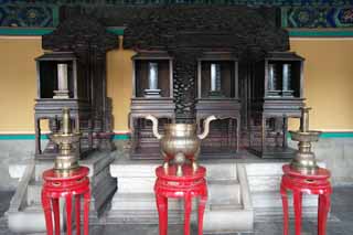 photo,material,free,landscape,picture,stock photo,Creative Commons,Temple of Heaven ancestral tablets, Shrine, Candle holder, Ding, Prayer