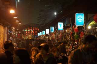 fotografia, materiale, libero il panorama, dipinga, fotografia di scorta,Wangfujing Street spuntini, Lanterna, Confusione, Ristoranti, Traffico