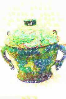 illustration,material,free,landscape,picture,painting,color pencil,crayon,drawing,Ancient Chinese bronze ware, Tableware, , Yin Yang thought, Ding