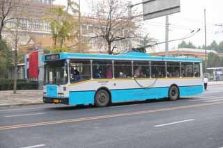 Foto, materieel, vrij, landschap, schilderstuk, bevoorraden foto,Beijing's trolleybus, Motorcoach, Routeer autobus, Non-varen trein uit, Verkeer