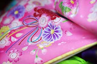 Foto, materiell, befreit, Landschaft, Bild, hat Foto auf Lager,Sleeve von Shichi-Go-San, Furisode, Kimono, Trocken, Mdchen