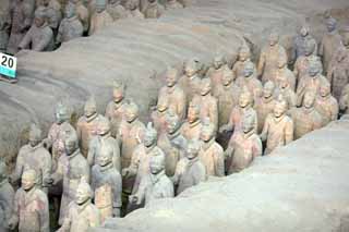 photo,material,free,landscape,picture,stock photo,Creative Commons,Terracotta Warriors in Pit No.1, Terra Cotta Warriors, Ancient people, Tomb, World Heritage