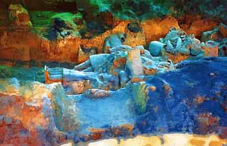 illust,tela,gratis,paisaje,fotografa,idea,pintura,Lpiz de color,dibujo,Guerreros de terracota en el hoyo n  1, Guerreros de terracota, Personas antiguas, Tumba, Herencia de mundo