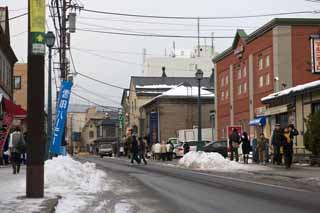 foto,tela,gratis,paisaje,fotografa,idea,Otaru Street, Ladrillo rojo, Depsito, Retiro de nieve, Tapa de nieve