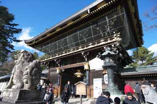 fotografia, materiale, libero il panorama, dipinga, fotografia di scorta,Kitano Tenman-gu santuario di due piani cancello, Torii, Sig.. TENJIN, Kitano, Susine