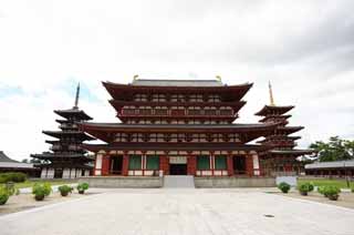 photo,material,free,landscape,picture,stock photo,Creative Commons,Yakushi-ji Temple, I am painted in red, The Buddha of Healing, Buddhist monastery, Chaitya