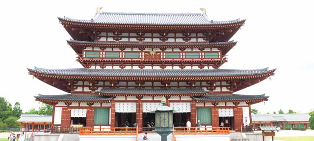 photo,material,free,landscape,picture,stock photo,Creative Commons,Yakushi-ji Temple inner temple, I am painted in red, The Buddha of Healing, Buddhist monastery, Chaitya