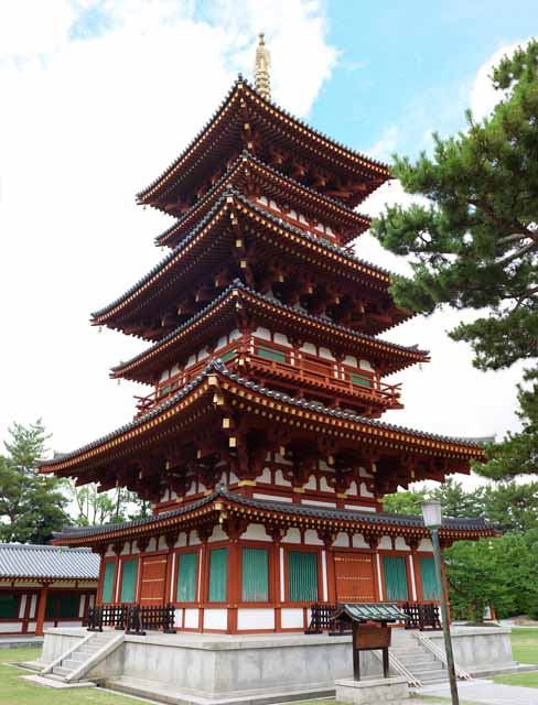 photo,material,free,landscape,picture,stock photo,Creative Commons,Doctor Teranishi tower, I am painted in red, The Buddha of Healing, Buddhist monastery, Chaitya