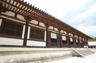 fotografia, materiale, libero il panorama, dipinga, fotografia di scorta,Sala di conferenza di Tempio di Toshodai-ji, La Corte Imperiale l'architettura, edificio di legno, Convento buddista, Chaitya