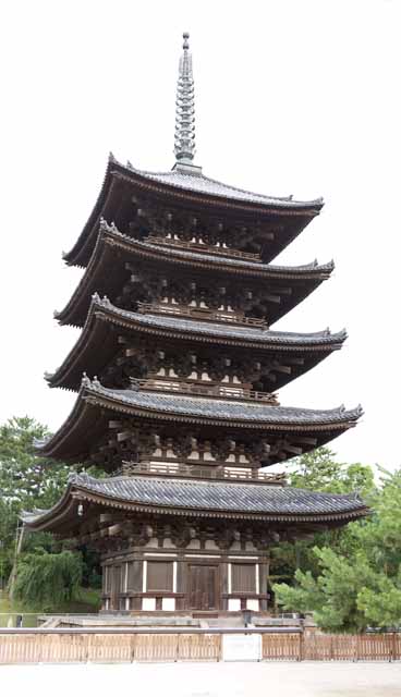 photo,material,free,landscape,picture,stock photo,Creative Commons,Kofuku-ji Temple Five Storeyed Pagoda, Buddhism, wooden building, Five Storeyed Pagoda, world heritage