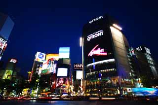 photo,material,free,landscape,picture,stock photo,Creative Commons,Night of Shibuya, Downtown, QFRONT, Shibuya 109, Neon