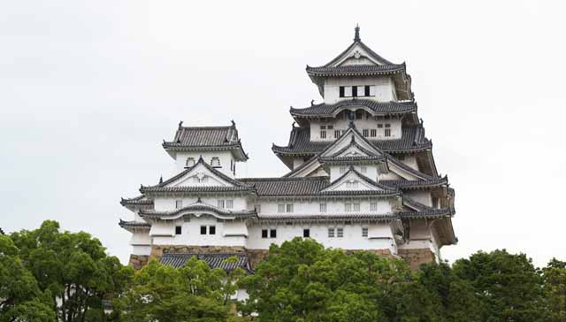 fotografia, material, livra, ajardine, imagine, proveja fotografia,Himeji-jo Castelo, Quatro Castelo de tesouros nacional, Sadanori Akamatsu, Shigetaka Kuroda, Hideyoshi Hashiba