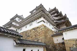 Foto, materiell, befreit, Landschaft, Bild, hat Foto auf Lager,Himeji-jo Burg, Vier nationale Schtze-Burg, Sadanori Akamatsu, Shigetaka Kuroda, Hideyoshi Hashiba