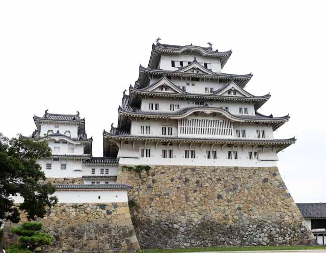 Foto, materiell, befreit, Landschaft, Bild, hat Foto auf Lager,Himeji-jo Burg, Vier nationale Schtze-Burg, Sadanori Akamatsu, Shigetaka Kuroda, Hideyoshi Hashiba