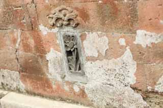 Foto, materiell, befreit, Landschaft, Bild, hat Foto auf Lager,Die Skulptur der Mauer, Ziegel, Keramikware, Erleichterung, Blumendesign