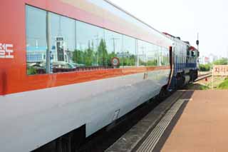 fotografia, materiale, libero il panorama, dipinga, fotografia di scorta,Un treno coreano, treno, Io sono potente, Trazione, 