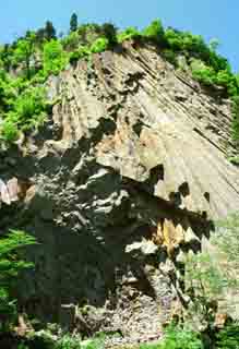 Foto, materieel, vrij, landschap, schilderstuk, bevoorraden foto,Columnar afgrond, Rots, Lucht, , 