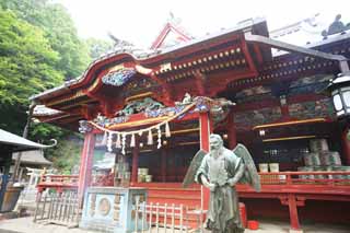 photo,material,free,landscape,picture,stock photo,Creative Commons,The main office of the Takao dried yam medicine emperor, The main office, Chaitya, Shinto straw festoon, Shinto