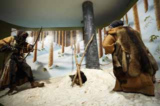fotografia, materiale, libero il panorama, dipinga, fotografia di scorta,La caccia di Ainu, Cacciando, bestia, pelliccia, Ainu