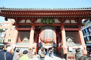 fotografia, materiale, libero il panorama, dipinga, fotografia di scorta,Kaminari-mon il Cancello, facendo il turista macchia, Tempio di Senso-ji, Asakusa, lanterna