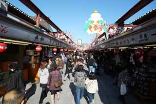 , , , , ,  .,turnout  lining passageway, , Senso-ji , Asakusa,    