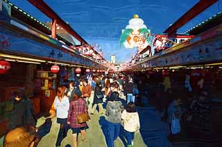 illust, matire, libre, paysage, image, le tableau, crayon de la couleur, colorie, en tirant,L'assemble de magasins qui rglent un couloir, touriste, Temple Senso-ji, Asakusa, Nouvelle anne dcor des vacances