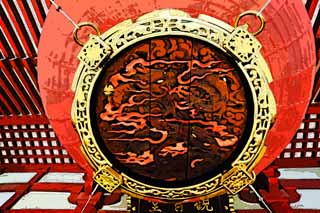 illust, materiale, libero panorama, ritratto dipinto, matita di colore disegna a pastello, disegnando,La lanterna di Tempio di Senso-ji, dragone, Tempio di Senso-ji, Asakusa, lanterna