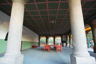 photo,material,free,landscape,picture,stock photo,Creative Commons,The virtue Kotobuki shrine serene contemplation eaves , palace building, table, terrace, Romanesque-like