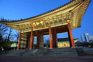 Foto, materieel, vrij, landschap, schilderstuk, bevoorraden foto,De stevigheid Kotobuki heiligdom opheffing poort, Paleis gebouw, Ik word in rood geschilderd, Slordige afbeelding, Traditie architectuur