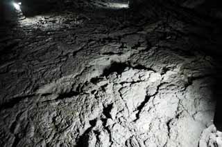 photo,material,free,landscape,picture,stock photo,Creative Commons,The floor of the overabundance of vigor cave, Manjang gul Cave, Geomunoreum Lava Tube System, volcanic island, basement