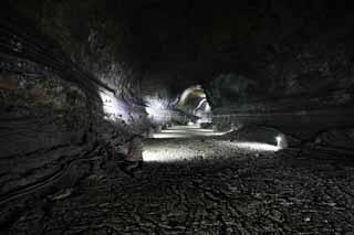 Foto, materieel, vrij, landschap, schilderstuk, bevoorraden foto,Een overabundance van kracht grot, Manjang gul Grot, Geomunoreum Lava Tube System, Vulkanisch eiland, Kelder