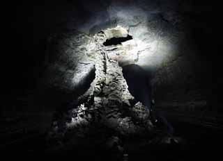 photo, la matire, libre, amnage, dcrivez, photo de la rserve,Le pilier de pierre de la surabondance de caverne de la vigueur, Caverne de gul Manjang, Systme du tube de la lave de Geomunoreum, le volcanique, sous-sol