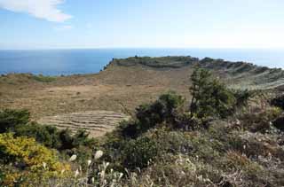 foto,tela,gratis,paisaje,fotografa,idea,El crter del Shiroyama Hiji mximo apogeo, Ilchulbong de seongsan, Despeadero, Isla volcnica, Sitio de belleza