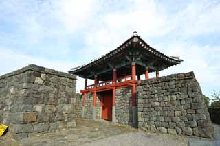 photo, la matire, libre, amnage, dcrivez, photo de la rserve,Ville de chteau trace du bureau du prefectural du village folklorique, Je suis peint en rouge, bureau de gouvernement, Architecture de la tradition, Culture