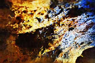 illust, matire, libre, paysage, image, le tableau, crayon de la couleur, colorie, en tirant,Ssangyong cdent, Stalactite, stalagmite, caverne compose, Je suis fantastique