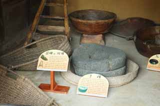 photo, la matire, libre, amnage, dcrivez, photo de la rserve,Un moulin de pierre coren, Agriculture, rcolte, Crales, Culture traditionnelle