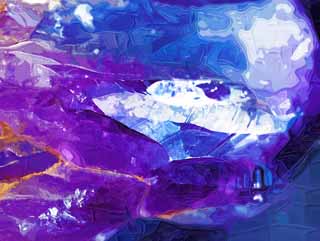 illust, materiell, befreit, Landschaft, Bild, Gemlde, Farbbleistift, Wachsmalstift, Zeichnung,,Amethyst, Amethyst, gemstone, Edelstein, Schmuck