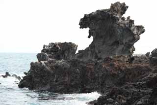 fotografia, materiale, libero il panorama, dipinga, fotografia di scorta,Testa di dragone Rock (Yongduam), Testa di dragone Rock, Yongduam, roccioso, spiaggia