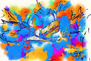 Illust, materieel, vrij, landschap, schilderstuk, schilderstuk, kleuren potlood, crayon, werkje,Een kudde van huiselijke duiven, Dove, , , Vleugel