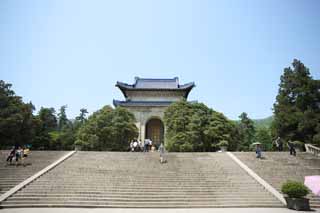 Foto, materieel, vrij, landschap, schilderstuk, bevoorraden foto,Chungshan Mausoleum monument, Shingai Revolutie, Mr. grandchild Nakayama, Zijin berg, De Republiek van China vondeling van een land