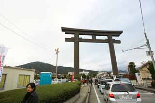 Foto, materieel, vrij, landschap, schilderstuk, bevoorraden foto,Drie-wielige Shinto heiligdom Otorii, Shinto, Voorkoming tegen kwaad, Terrein, Shinto heiligdom poort