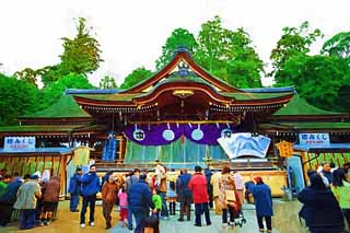 illust, , , , , ,  ,  , .,Omiwa shrine  shrine, Shinto,   , Precincts, 