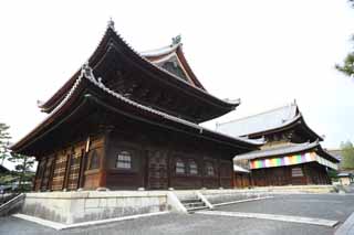 fotografia, materiale, libero il panorama, dipinga, fotografia di scorta,Tempio di Myoshin-ji sanctum buddista, Egen Kanzan, afforesti fondo, Il papa orto e floreale, tempio che appartiene alla setta Zen