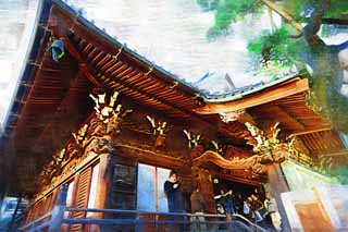 illust, , , , , ,  ,  , .,Shibamata Taishaku- ,     - ,     Shinto shrine, worshiper, 
