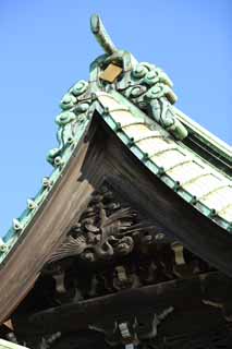 Foto, materiell, befreit, Landschaft, Bild, hat Foto auf Lager,Shibamata Sakra Deranam Indra-Skulptur, Kran, Wolke, Tempel, Buddhismus